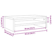 Supporto per Monitor Legno Antico 42x24x13 cm Legno Multistrato 855796