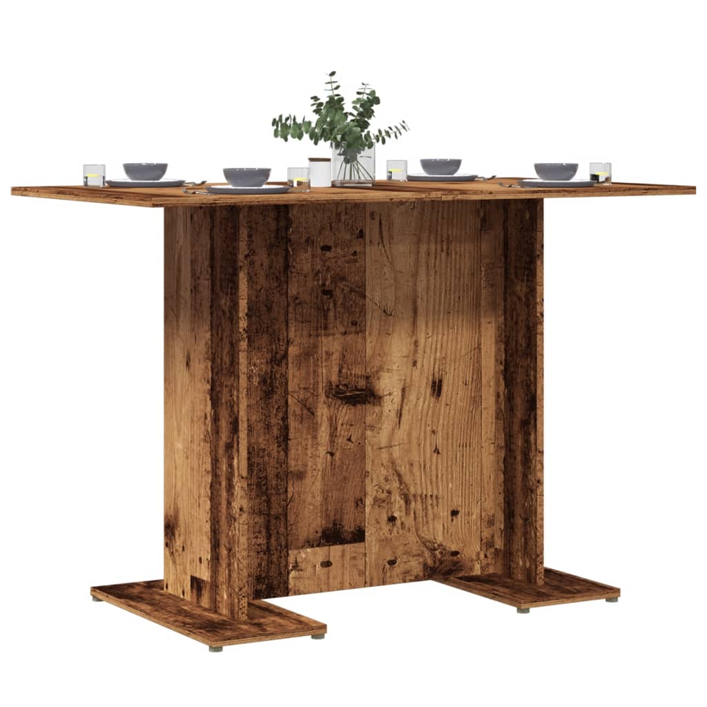 vidaXL Tavolo da Pranzo Legno Antico 110x60x75 cm in Legno Multistrato