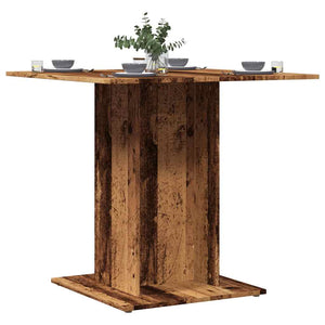 Tavolo da Pranzo Legno Antico 80x80x75 cm in Legno Multistrato 855810