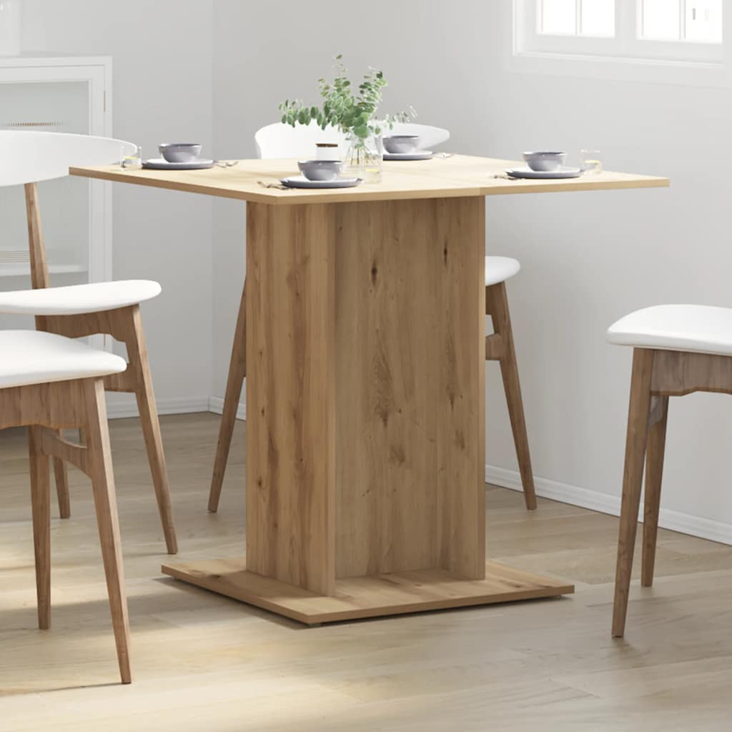 Tavolo Pranzo Rovere Artigianale 80x80x75 cm Legno Multistrato 855811