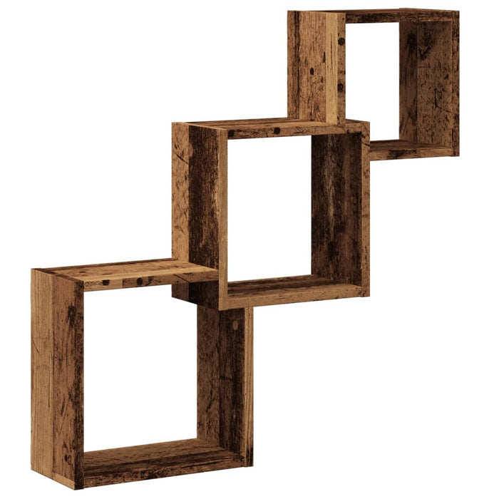 Mensole Cubo Parete Legno Antico 68x15x68 cm Legno Multistrato 855814