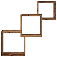 Mensole Cubo Parete Legno Antico 68x15x68 cm Legno Multistrato 855814