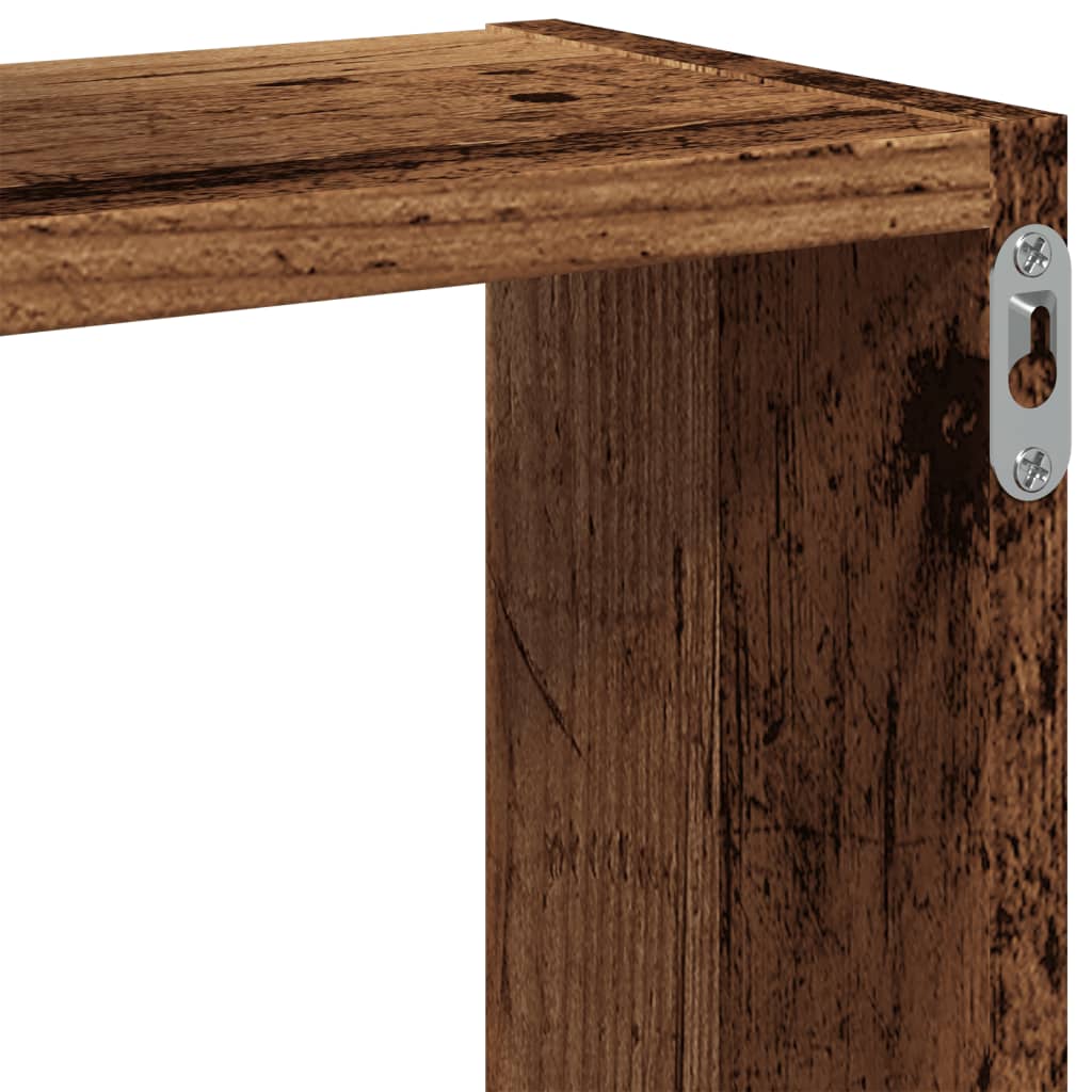 Mensole Cubo Parete Legno Antico 68x15x68 cm Legno Multistrato 855814