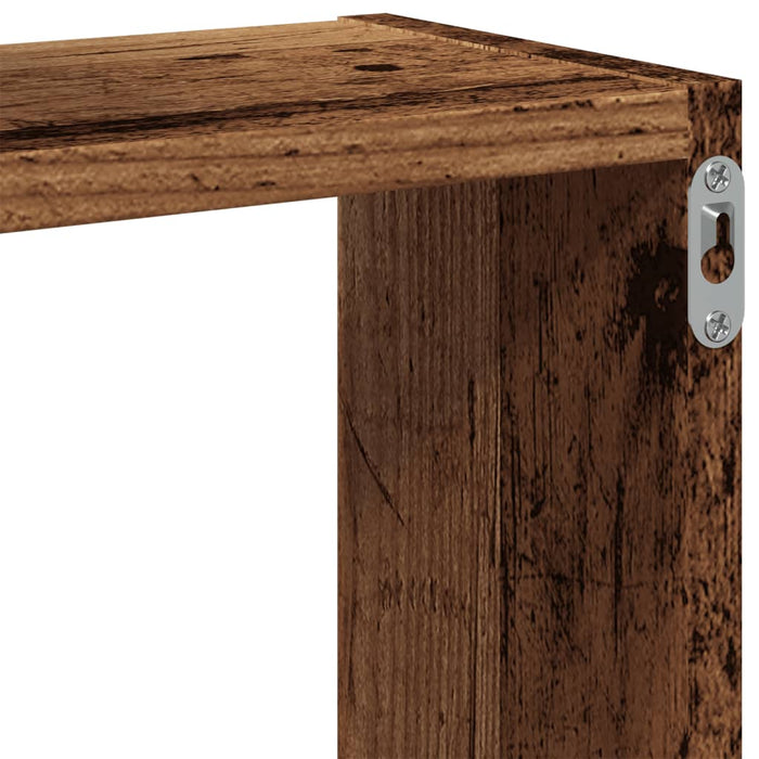 Mensole Cubo Parete Legno Antico 68x15x68 cm Legno Multistrato 855814