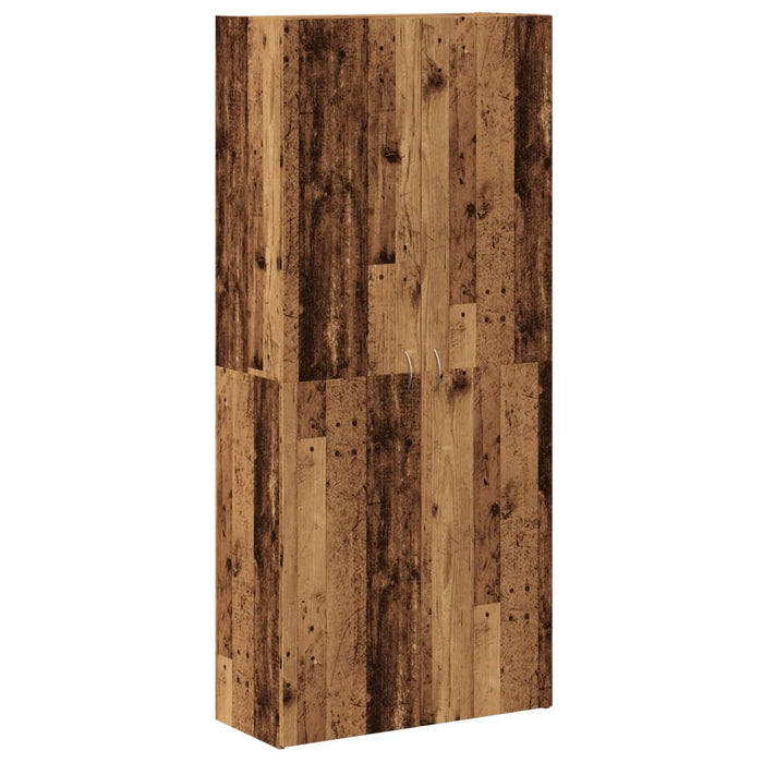 Scarpiera Legno Antico 80x35,5x180 cm in Legno Multistrato 855818
