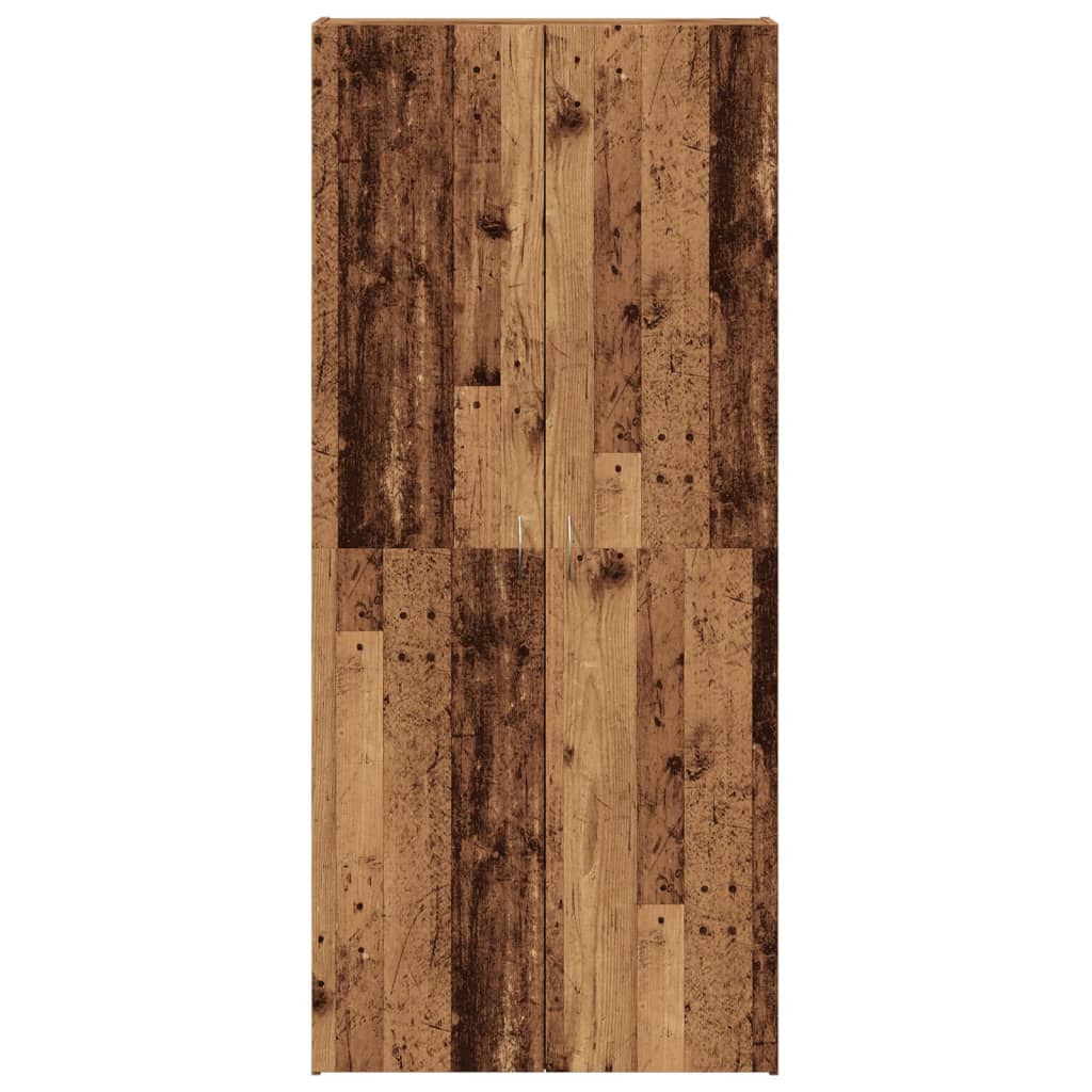 Scarpiera Legno Antico 80x35,5x180 cm in Legno Multistrato