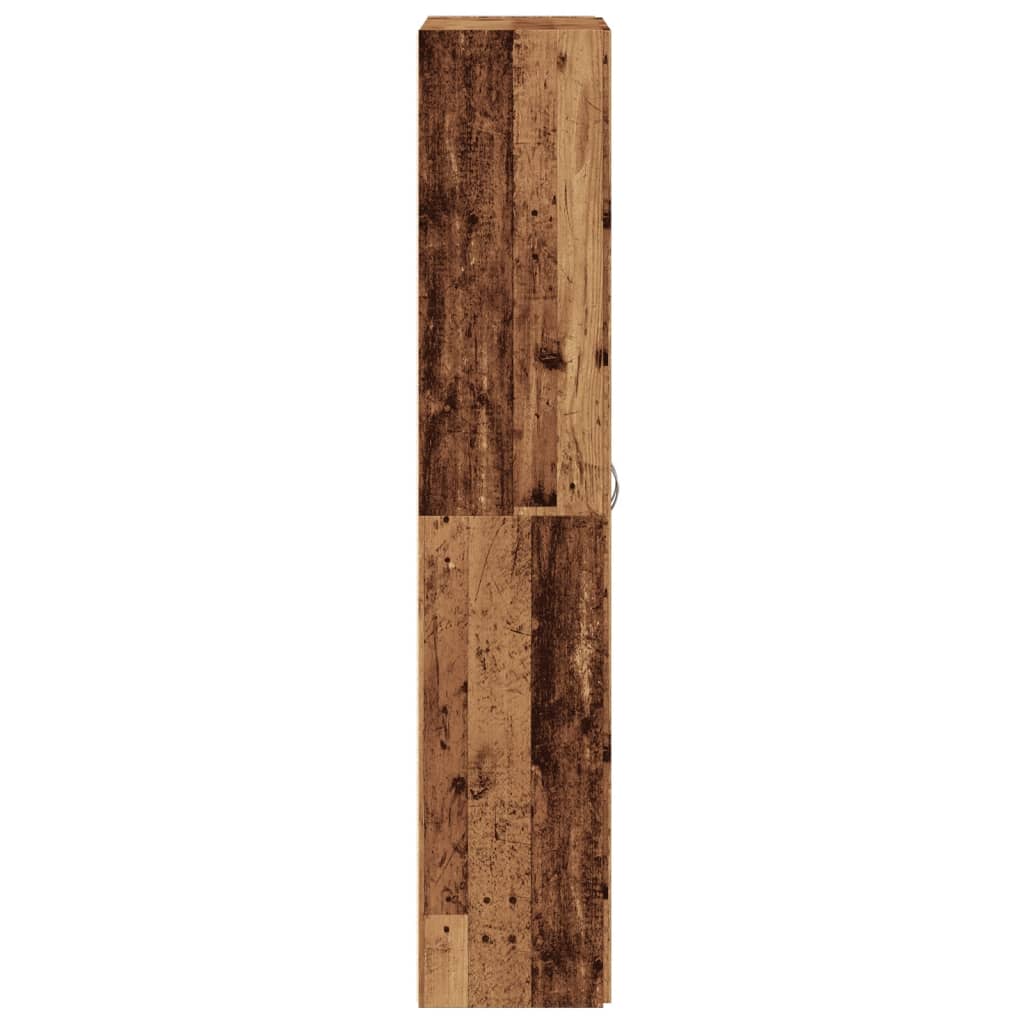 Scarpiera Legno Antico 80x35,5x180 cm in Legno Multistrato 855818