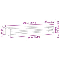 Supporto per Monitor Artisan Rovere 100x24x13 cm Legno Aggregato 855825