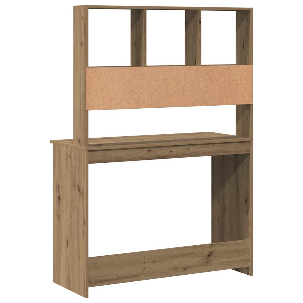 Scrivania Mensole Rovere Artigianale 102x45x148 cm Multistrato 855835