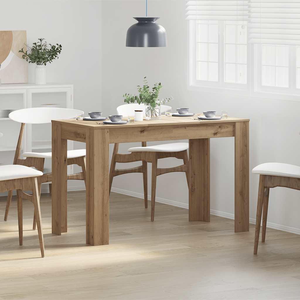 Tavolo da Pranzo Rovere Artigianale 120x60x76 cm in Truciolato 855841