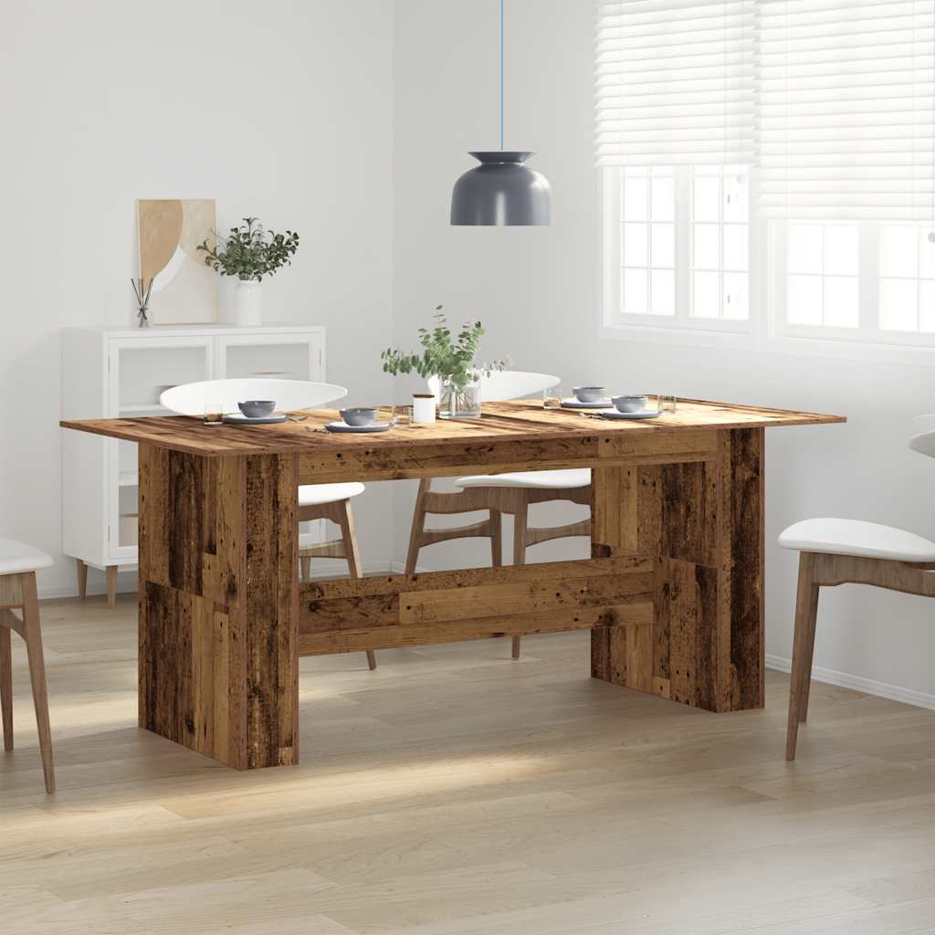 Tavolo da Pranzo Legno Vecchio 180x90x76cm in Legno Multistrato