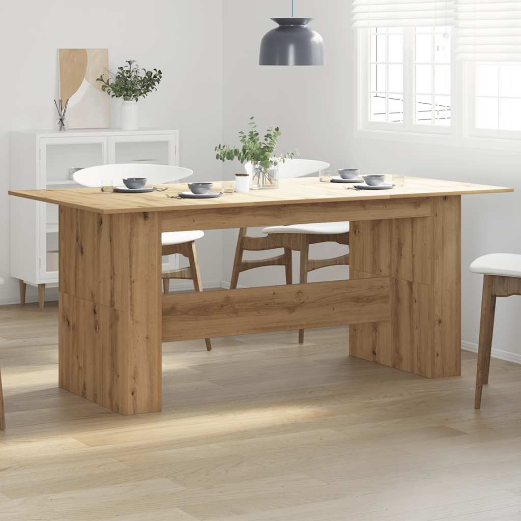 Tavolo da Pranzo Rovere Artigianale 180x90x76 cm in Truciolato