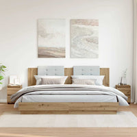 vidaXL Comodini 2pz Rovere Artigianale 30x30x40cm in Legno Multistrato