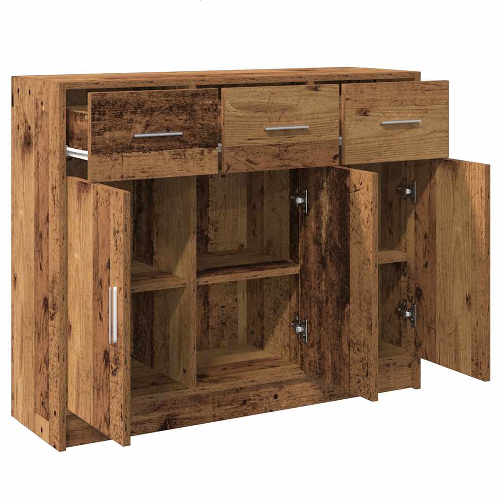 vidaXL Credenza Legno Antico 91x28x75 cm in Legno Multistrato