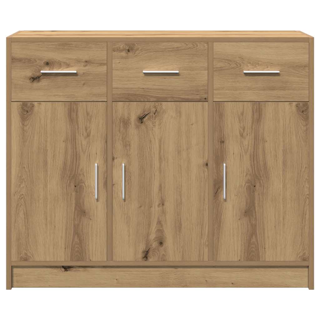 Credenza Rovere Artigianale 91x28x75 cm in Legno Multistrato 855895