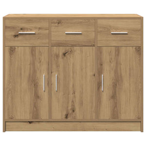 Credenza Rovere Artigianale 91x28x75 cm in Legno Multistrato 855895