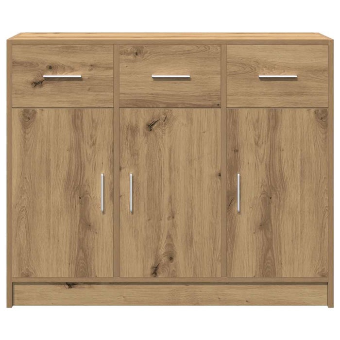 Credenza Rovere Artigianale 91x28x75 cm in Legno Multistrato 855895