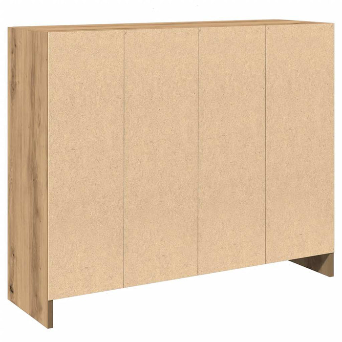 vidaXL Credenza Rovere Artigianale 91x28x75 cm in Legno Multistrato