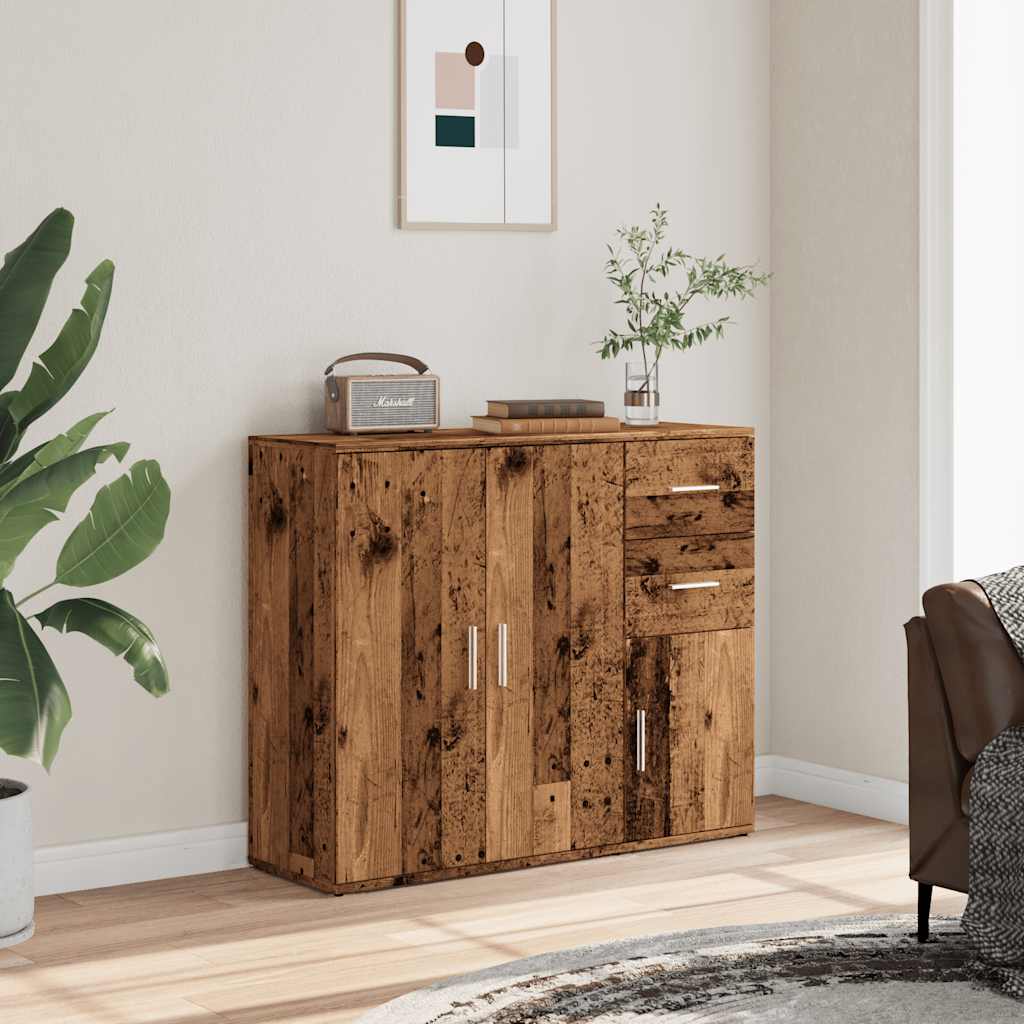 vidaXL Credenza Legno Antico 91x29,5x75 cm in Legno Multistrato