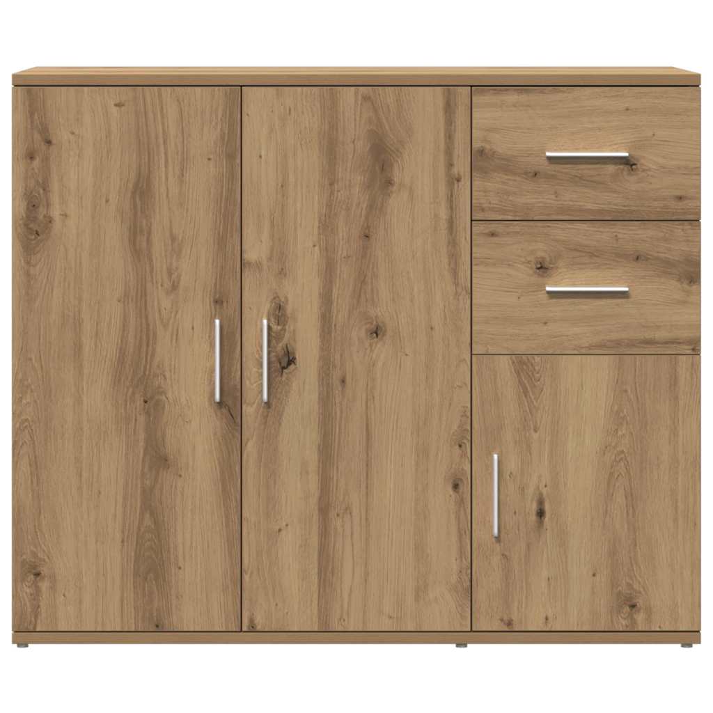 vidaXL Credenza Rovere Artigianale 91x29,5x75 cm in Legno Multistrato