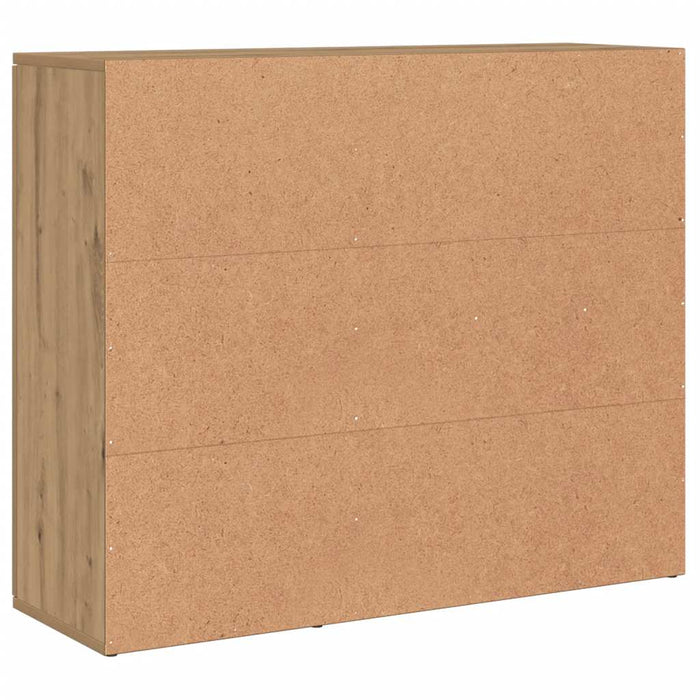 vidaXL Credenza Rovere Artigianale 91x29,5x75 cm in Legno Multistrato