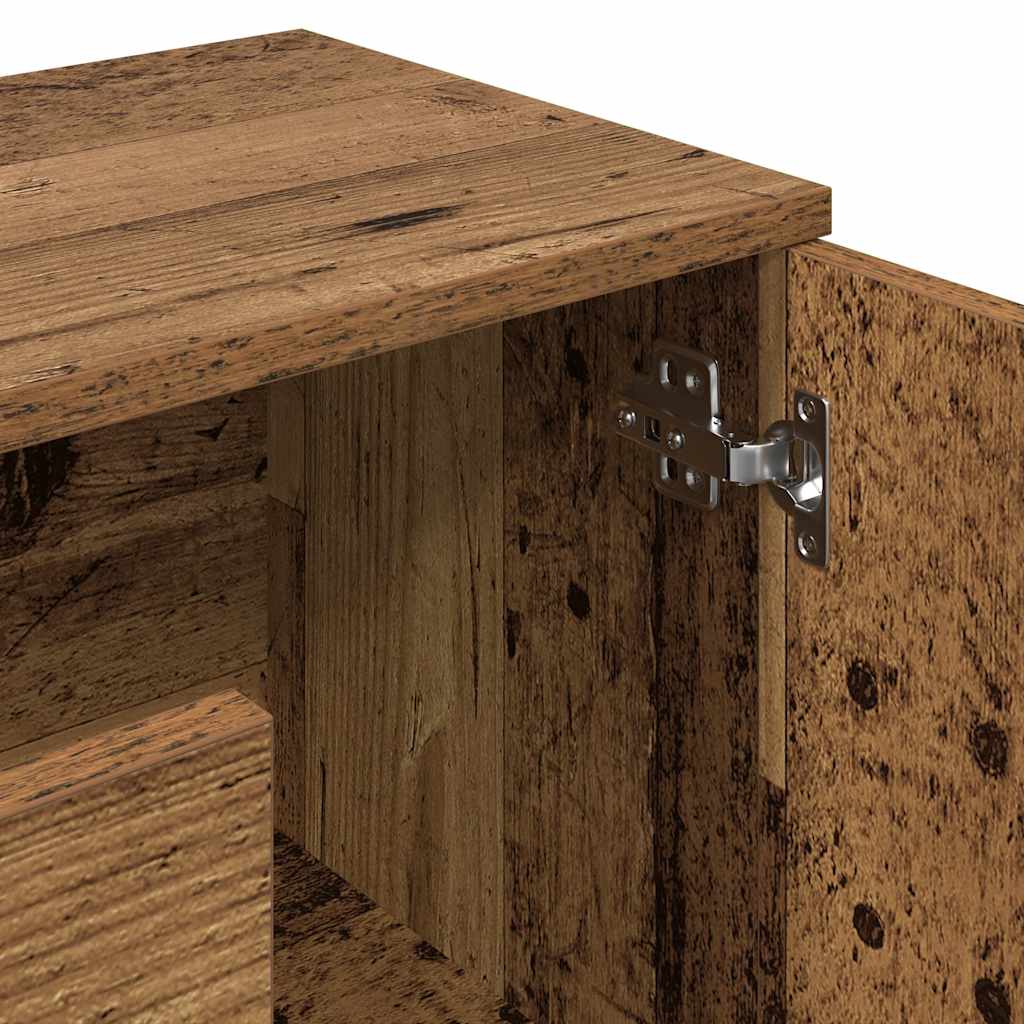 vidaXL Credenza Legno Antico 90x29,5x65 cm in Legno Multistrato