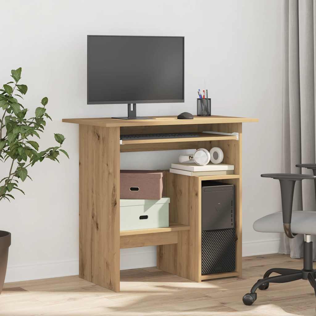 Scrivania Rovere Artigianale 80x45x74 cm in Legno Multistrato