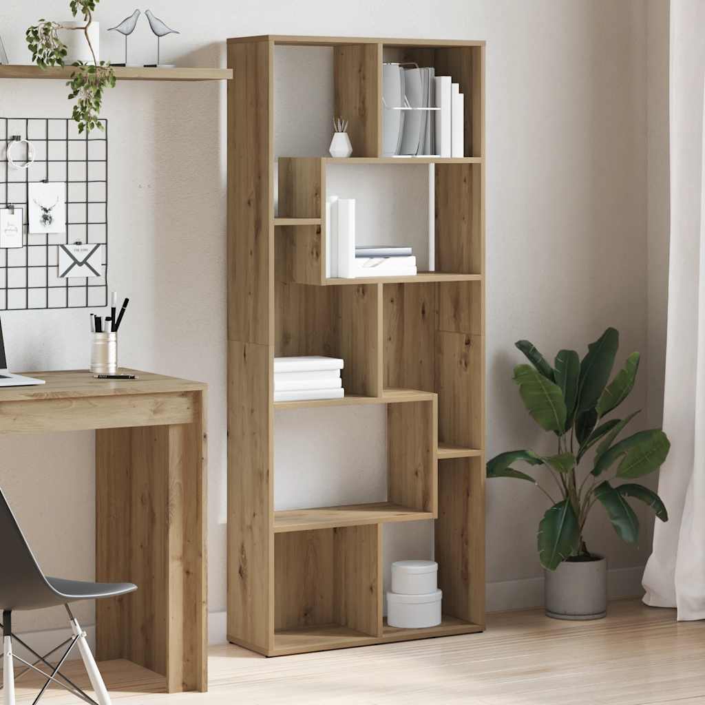 Libreria-Scaffale per Libri-Mobile di Stoccaggio Artisan Rovere 67x24x161 cm Legno ingegnerizzato