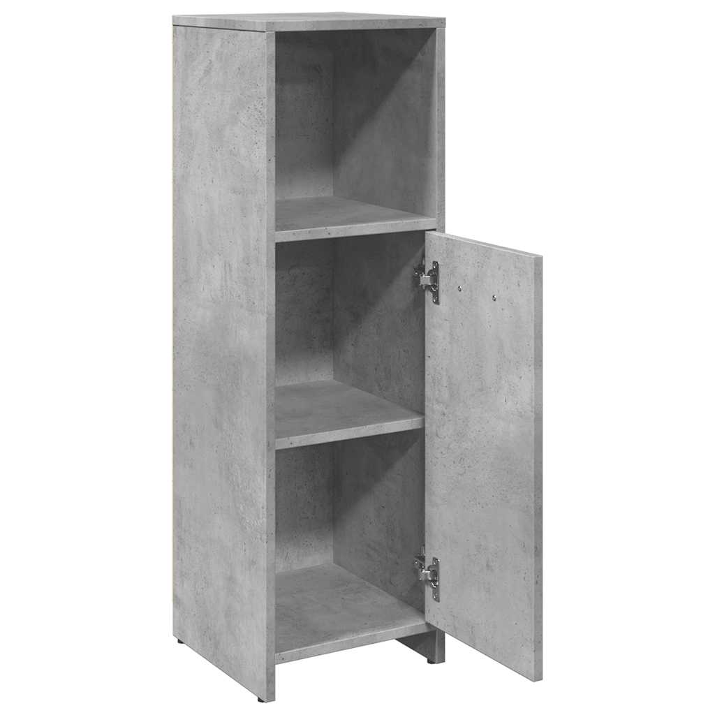 Mobile da Bagno Grigio Cemento 30x30x95 cm in Legno Multistrato 856032