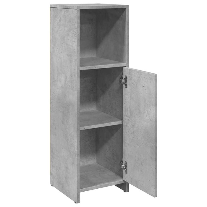 Mobile da Bagno Grigio Cemento 30x30x95 cm in Legno Multistrato