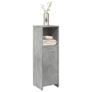 Mobile da Bagno Grigio Cemento 30x30x95 cm in Legno Multistrato