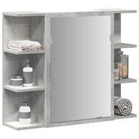 vidaXL Mobile Bagno con Specchio Grigio Cemento 80x20,5x64 Multistrato