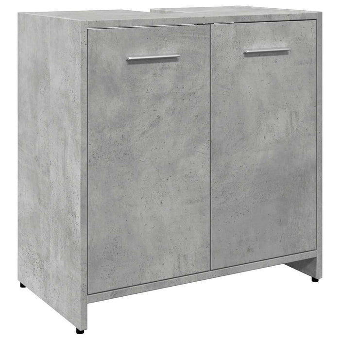 Mobile Lavabo Bagno Grigio Cemento 60x33x60cm Legno Multistrato