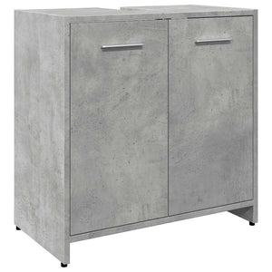 Mobile Lavabo Bagno-Armadietto da bagno Grigio Cemento 60x33x60cm Legno Multistrato
