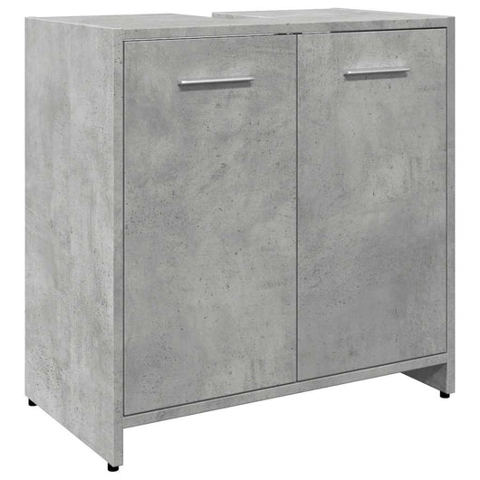 Mobile Lavabo Bagno-Armadietto da bagno Grigio Cemento 60x33x60cm Legno Multistrato