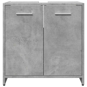 Mobile Lavabo Bagno Grigio Cemento 60x33x60cm Legno Multistrato