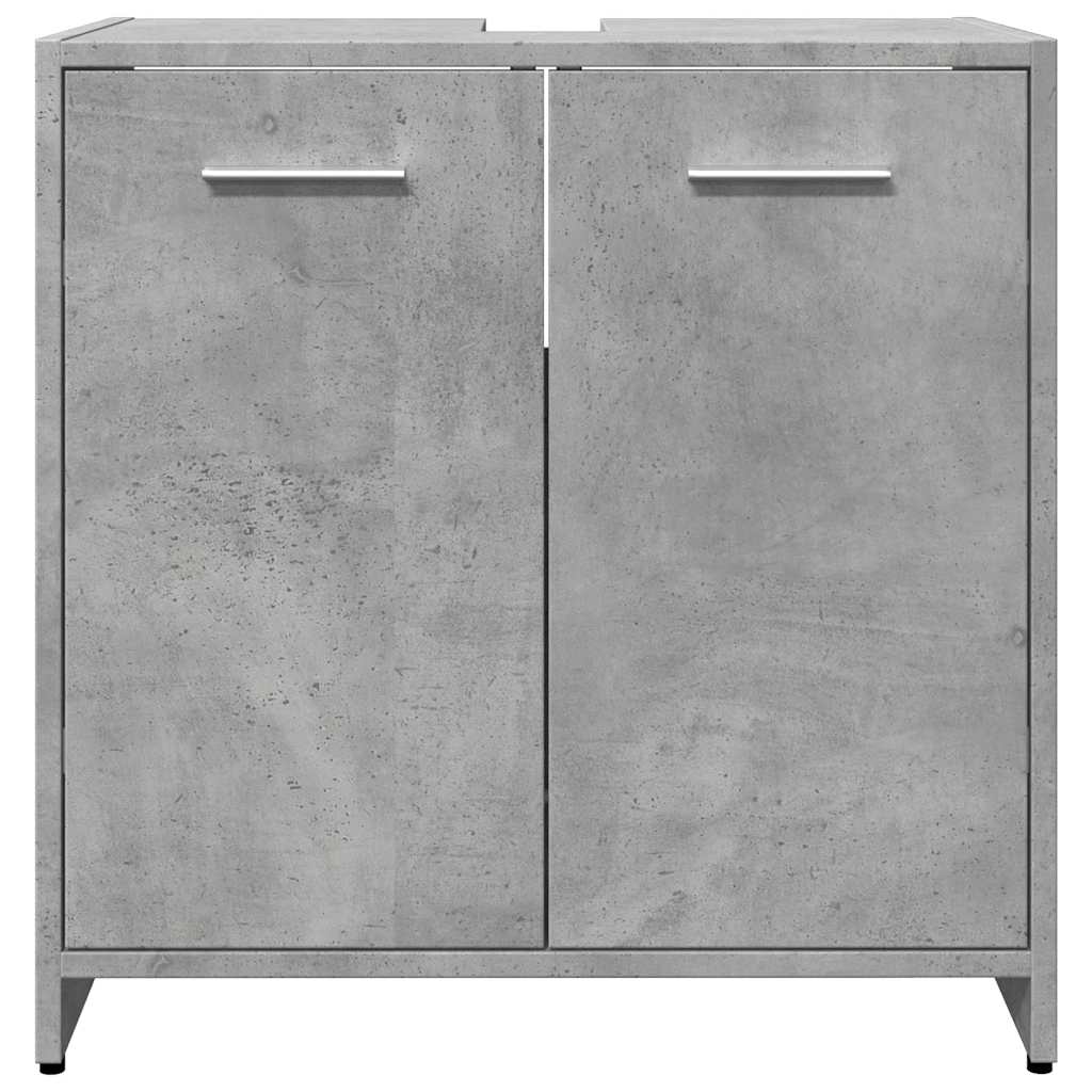 Mobile Lavabo Bagno Grigio Cemento 60x33x60cm Legno Multistrato 856038