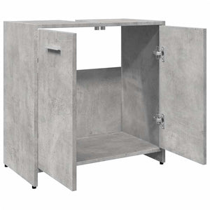 Mobile Lavabo Bagno Grigio Cemento 60x33x60cm Legno Multistrato