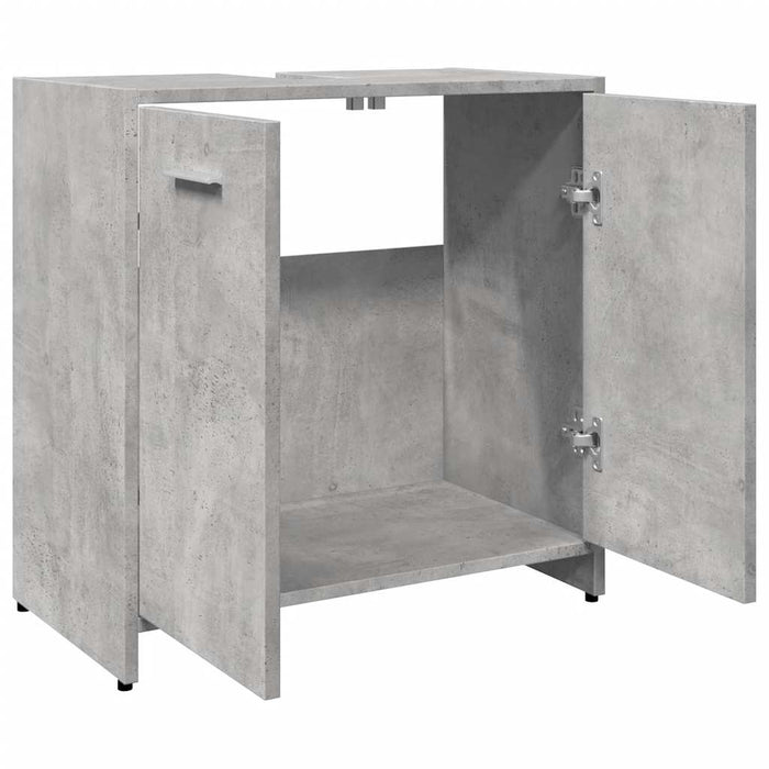 Mobile Lavabo Bagno Grigio Cemento 60x33x60cm Legno Multistrato