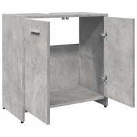 Mobile Lavabo Bagno Grigio Cemento 60x33x60cm Legno Multistrato 856038
