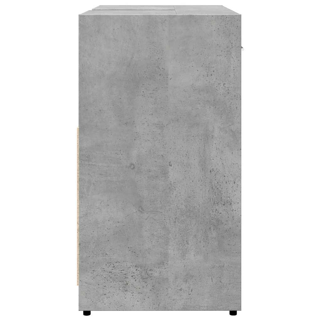 Mobile Lavabo Bagno Grigio Cemento 60x33x60cm Legno Multistrato