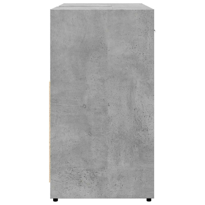 Mobile Lavabo Bagno Grigio Cemento 60x33x60cm Legno Multistrato 856038