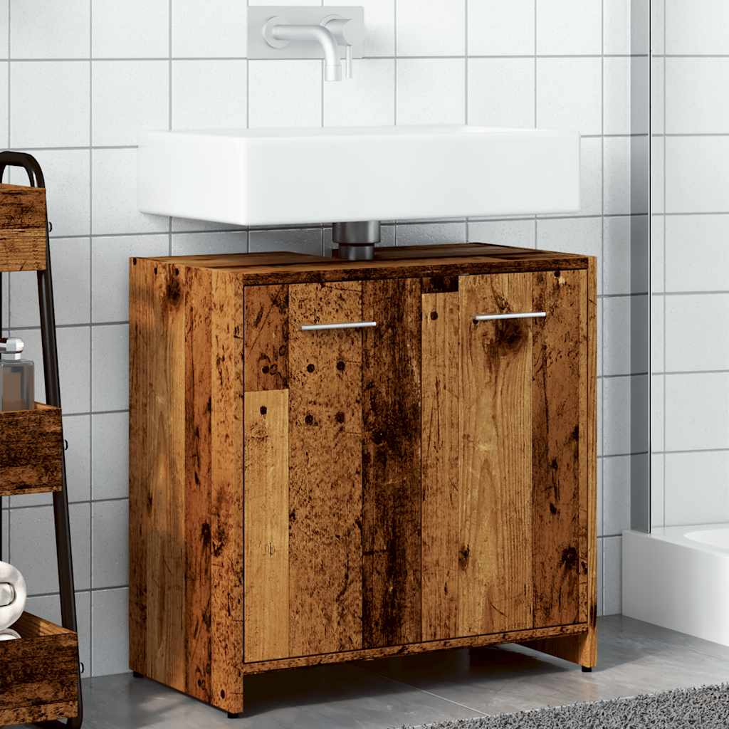 Mobile Lavabo Bagno Legno Antico 60x33x60 cm Legno Multistrato