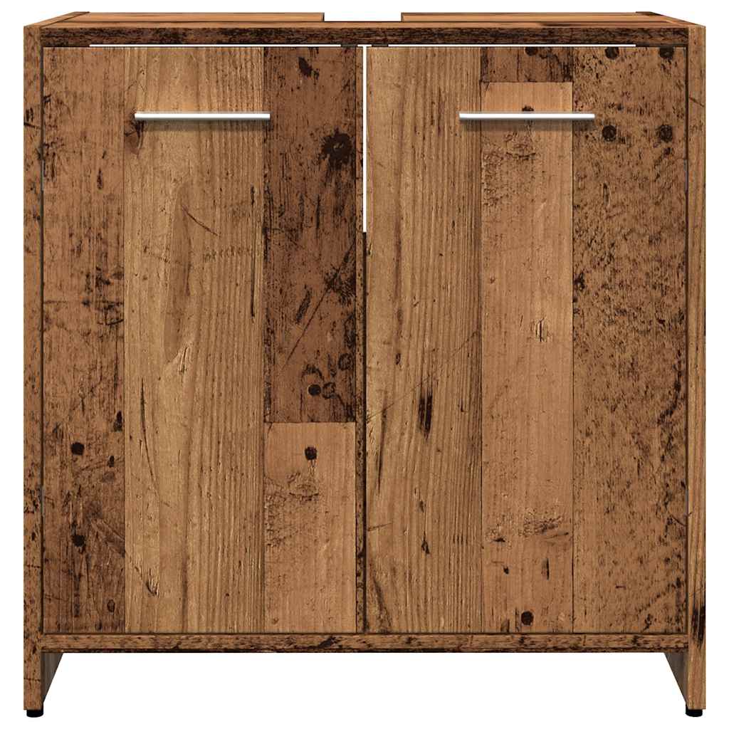 Mobile Lavabo Bagno-Armadietto da bagno Legno Antico 60x33x60 cm Legno Multistrato 494344