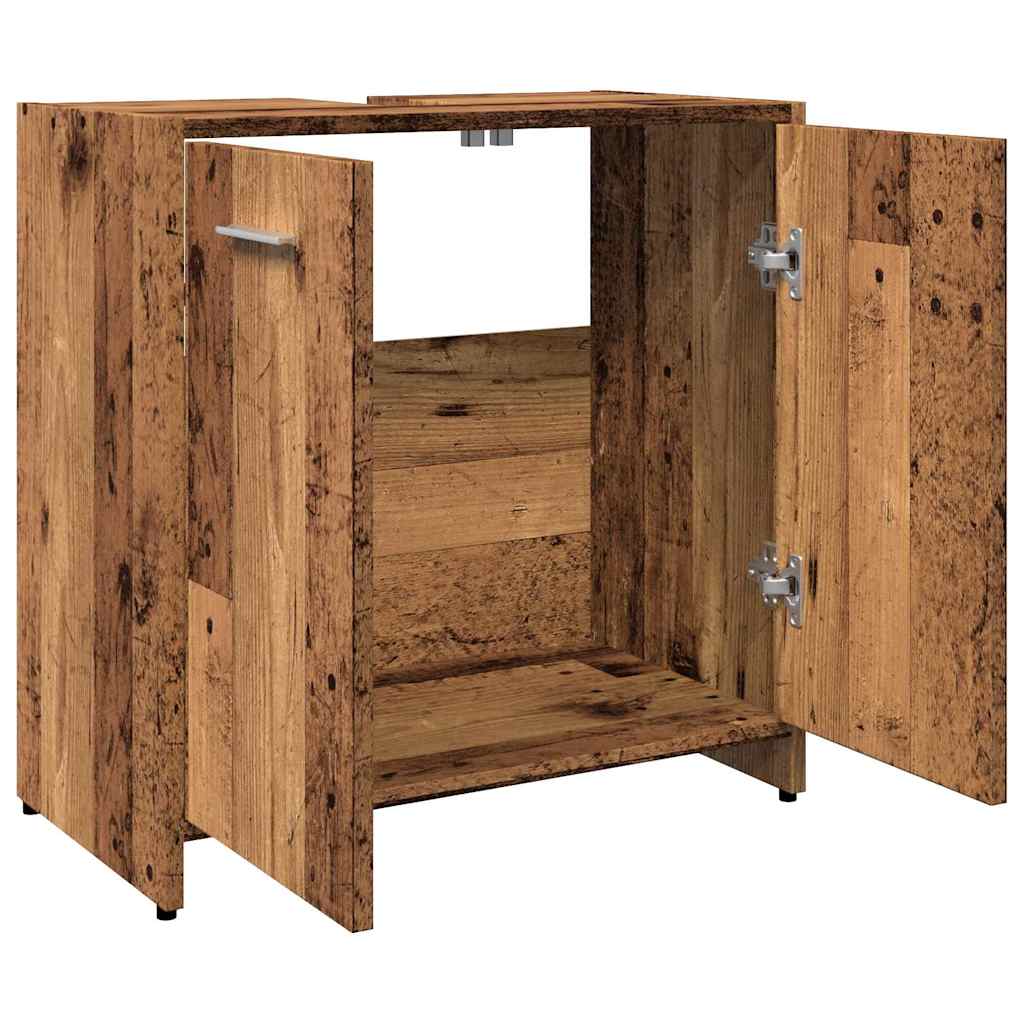 Mobile Lavabo Bagno Legno Antico 60x33x60 cm Legno Multistrato 856039