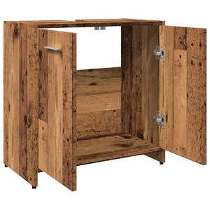 Mobile Lavabo Bagno-Armadietto da bagno Legno Antico 60x33x60 cm Legno Multistrato 494344