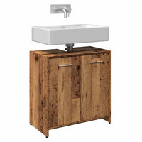 Mobile Lavabo Bagno-Armadietto da bagno Legno Antico 60x33x60 cm Legno Multistrato 494344