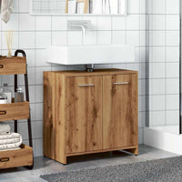 Mobile Lavabo Bagno Rovere Artigianale Legno Multistrato 856040