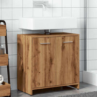 Mobile Lavabo Bagno Rovere Artigianale Legno Multistrato 856040