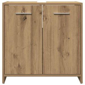 Mobile Lavabo Bagno-Armadietto da bagno Rovere Artigianale Legno Multistrato 122178